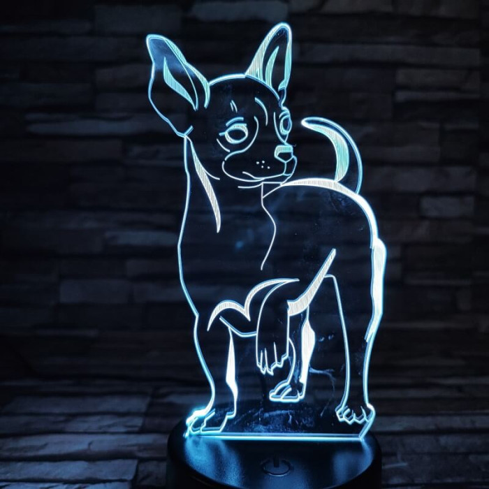 Csivava 7 színű 3D led lámpa