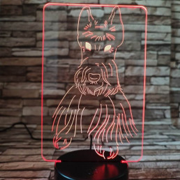 Schnauzer kutyus 3D led lámpa