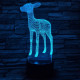 Őzike  7 színű 3D led lámpa