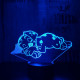 Dalmata kölyök 3D led lámpa