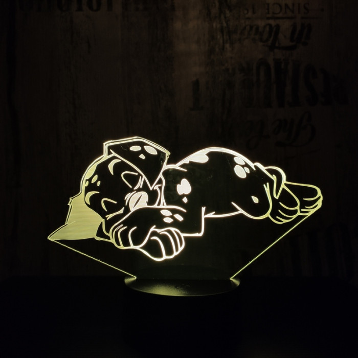 Dalmata kölyök 3D led lámpa