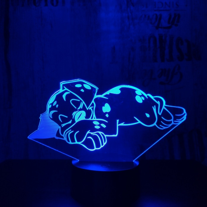 Dalmata kölyök 3D led lámpa