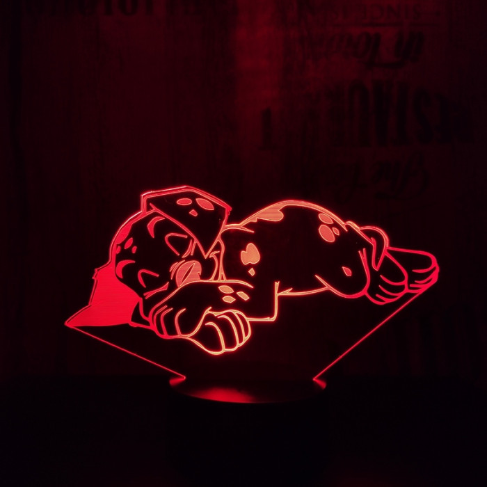 Dalmata kölyök 3D led lámpa