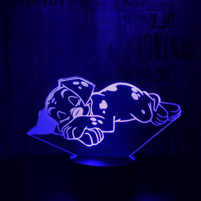 Dalmata kölyök 3D led lámpa
