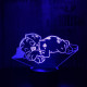 Dalmata kölyök 3D led lámpa