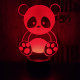 Panda 7 színű 3D led lámpa
