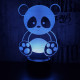 Panda 7 színű 3D led lámpa