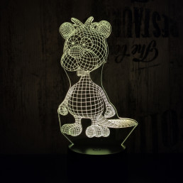 Hód 7 színű 3D led lámpa