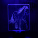 Vágtázó Ló 3D led lámpa