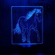 Vágtázó Ló 3D led lámpa