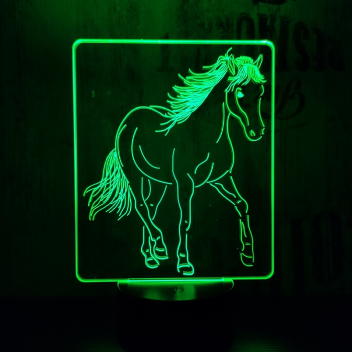 Vágtázó Ló 3D led lámpa