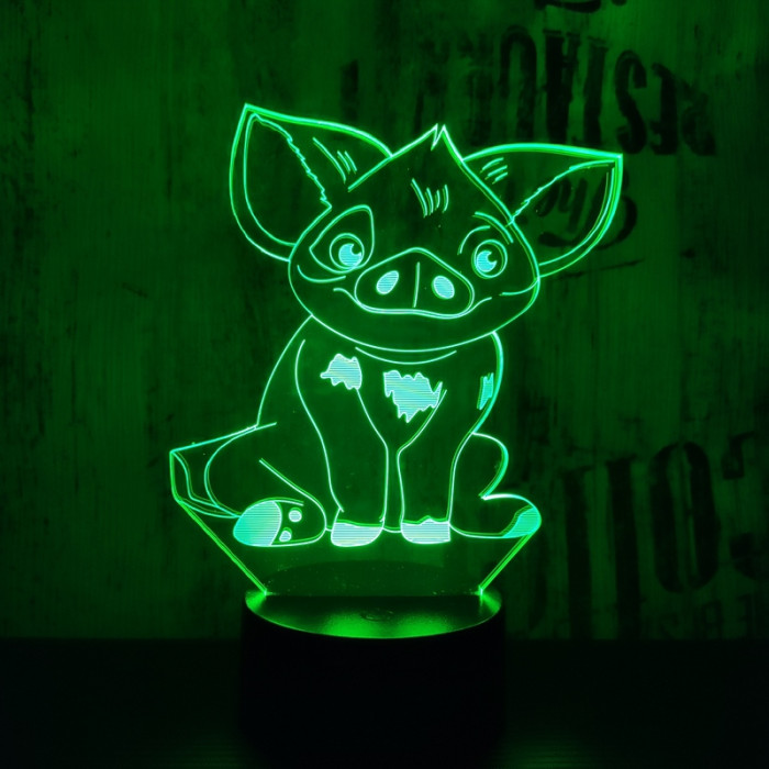 Malac 7 színű 3D led lámpa