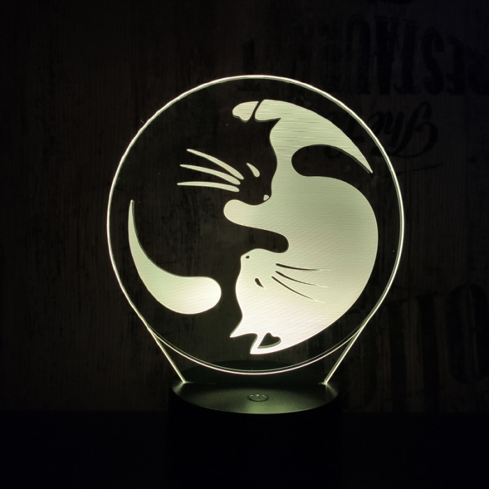 Jing Jang 7 színű 3D led lámpa