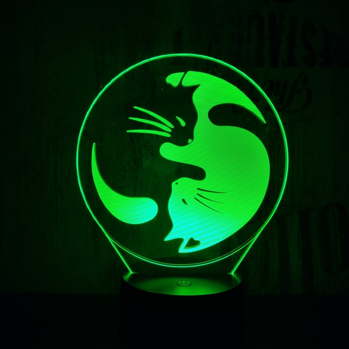 Jing Jang 7 színű 3D led lámpa