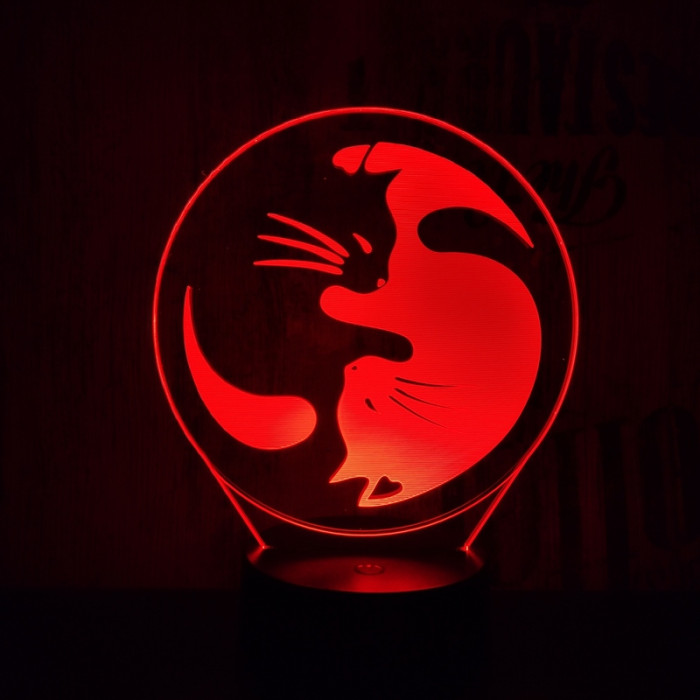 Jing Jang 7 színű 3D led lámpa