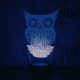 Bagoly 2 7 színű 3D led lámpa