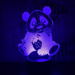 Panda maci  7 színű 3D led lámpa