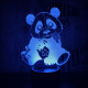 Panda maci  7 színű 3D led lámpa