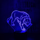 Farkas 7 színű 3D led lámpa
