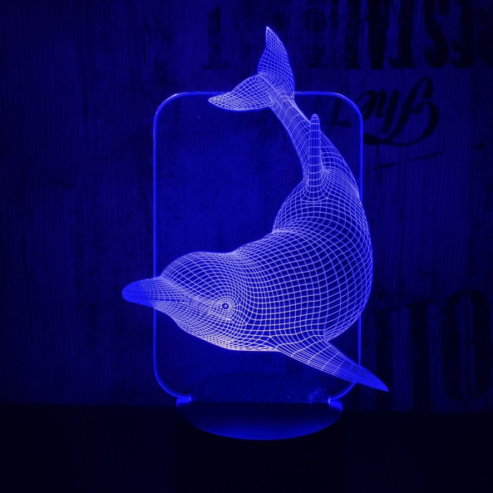 Delfin 3D led lámpa