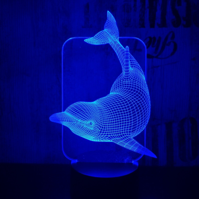 Delfin 3D led lámpa