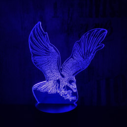 Nagy sas  7 színű  3D led lámpa