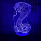 Kobra 7 színű 3D led lámpa