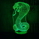 Kobra 7 színű 3D led lámpa