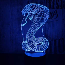 Kobra 7 színű 3D led lámpa