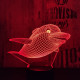 Mosolygós delfin  7 színű  3D led lámpa