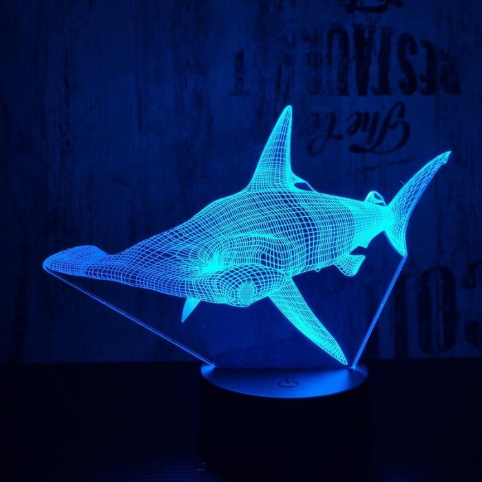 Pörölycápa  7 színű 3D led lámpa