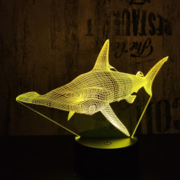 Pörölycápa  7 színű 3D led lámpa