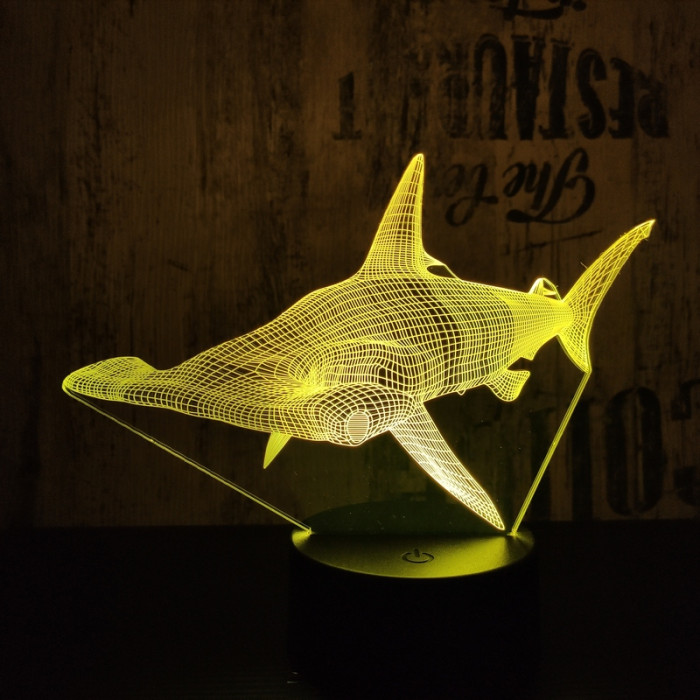 Pörölycápa  7 színű 3D led lámpa