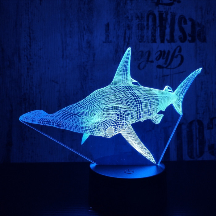 Pörölycápa  7 színű 3D led lámpa