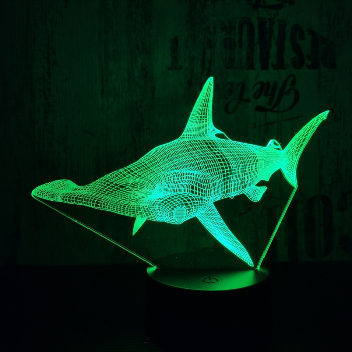 Pörölycápa  7 színű 3D led lámpa