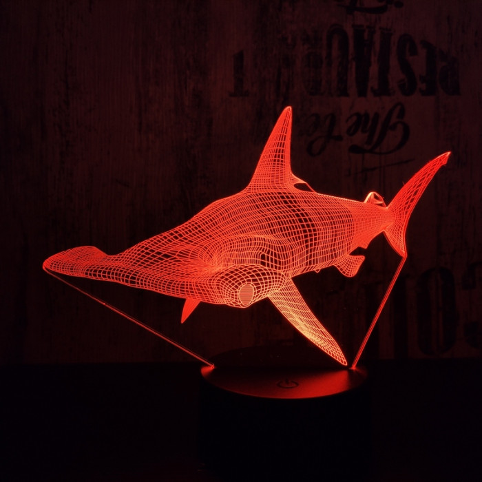 Pörölycápa  7 színű 3D led lámpa
