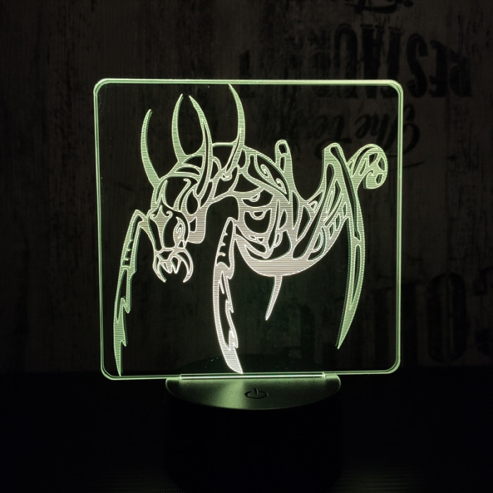 Hangya 7 színű 3D led lámpa