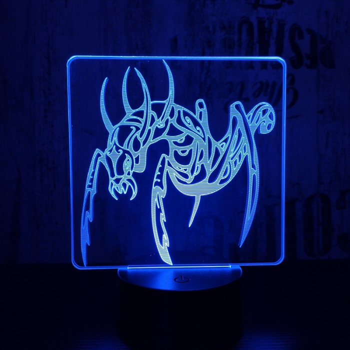 Hangya 7 színű 3D led lámpa