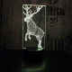 Ugró szarvas 7 színű 3D led lámpa