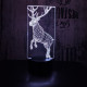 Ugró szarvas 7 színű 3D led lámpa