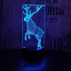 Ugró szarvas 7 színű 3D led lámpa