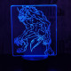 Farkasember 7 színű 3D led lámpa