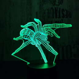 Pók 2  7 színű 3D led lámpa