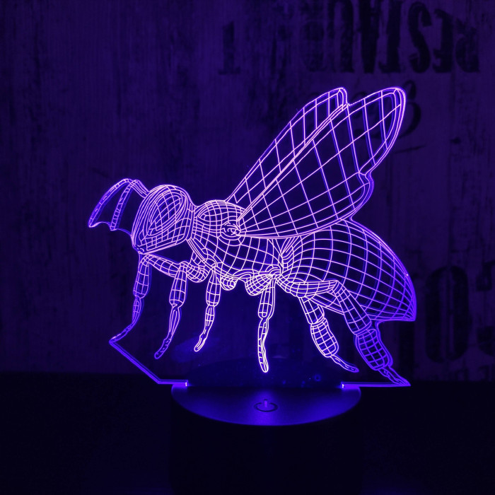 Darázs 7 színű 3D led lámpa