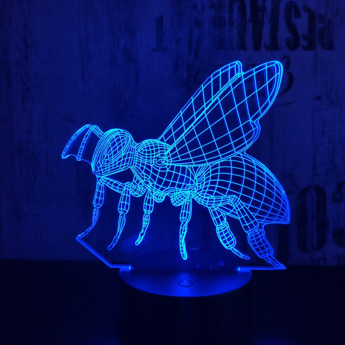 Darázs 7 színű 3D led lámpa
