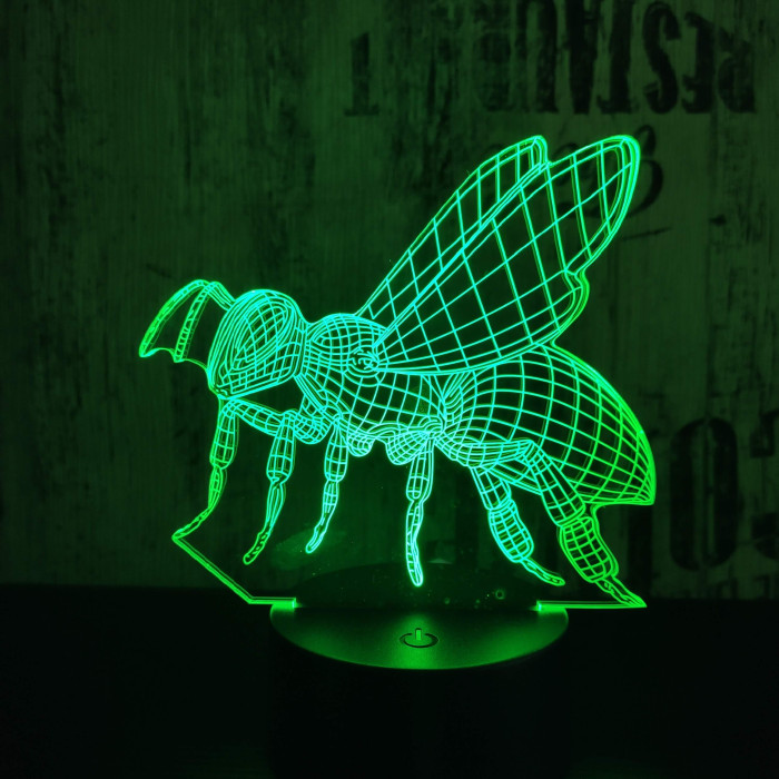 Darázs 7 színű 3D led lámpa