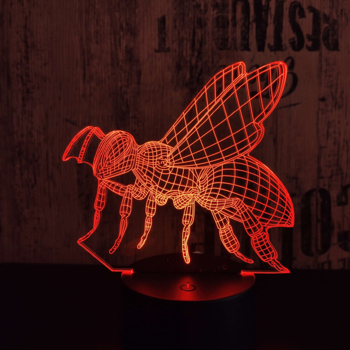 Darázs 7 színű 3D led lámpa