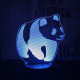 Sétáló panda 7 színű 3D led lámpa