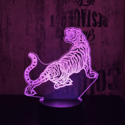 Tigris  7 színű 3D led lámpa