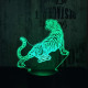 Tigris  7 színű 3D led lámpa